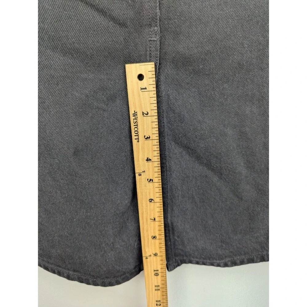 Paige Women's Denim Skirt 27 Black Wash Pencil‎ Midi with Slit Pockets Classic